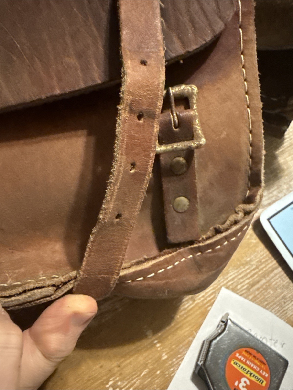 used vintage leather western horse saddle bags