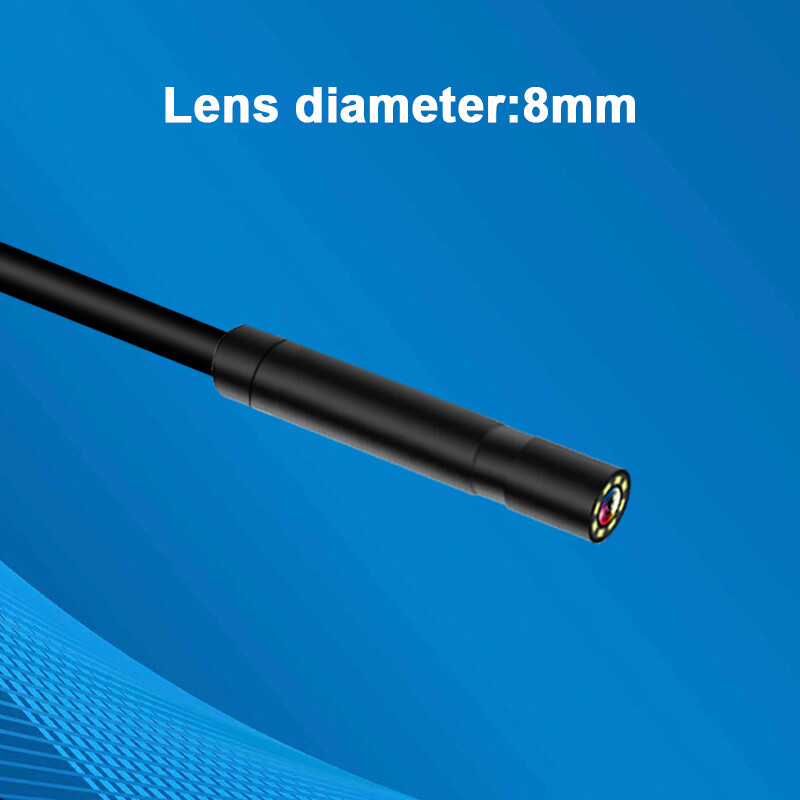 8mm LED Handheld Industrial Borescope Endoscope 2.4" Inspection Snake Camera