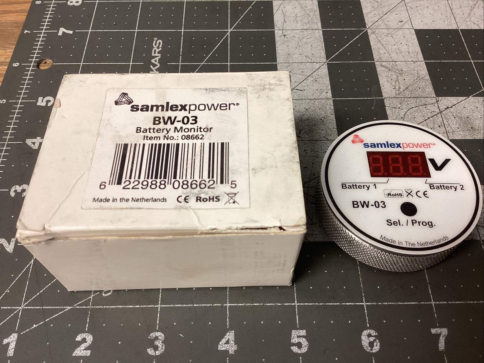 SAMLEX POWER BATTERY MONITER BW-03 08662 (LXE22V)