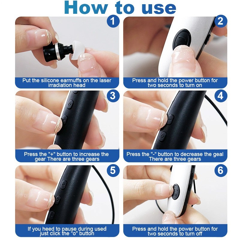 650nm Red Light Therapy for Ears Tinnitus Relief for Ringing Ears Device Earplug