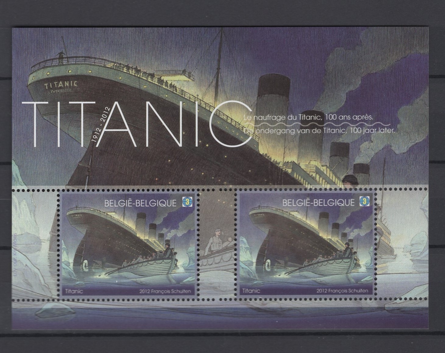 BELGIUM 2012 titanic ship  M/S MNH** BLOK 200