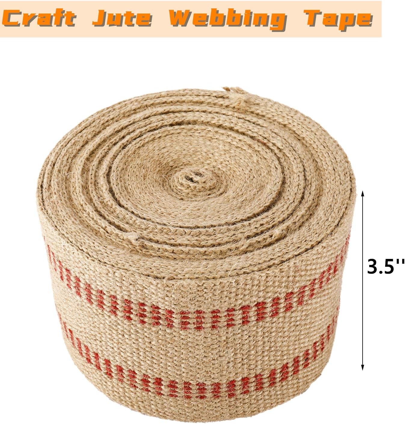 1PC Craft Jute Webbing Tape 3.5" x 10 Yd Heavy Duty for Chair Repair Upholstery