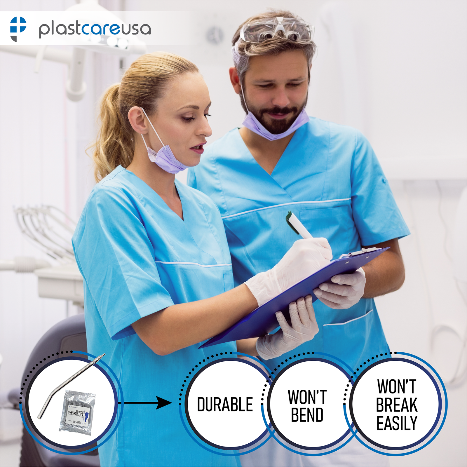 Metal Dental Air Water Syringe Nozzles 3 Way Autoclavable Reusable