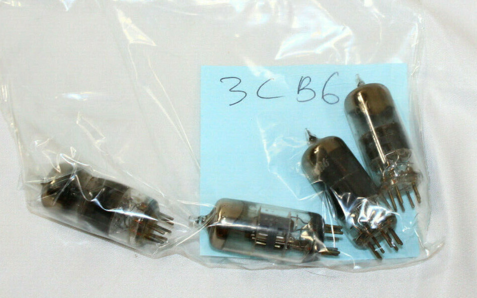 4 3CB6 Unbranded Vacuum Tube Audio Video TV Consumer Electronic Test Good