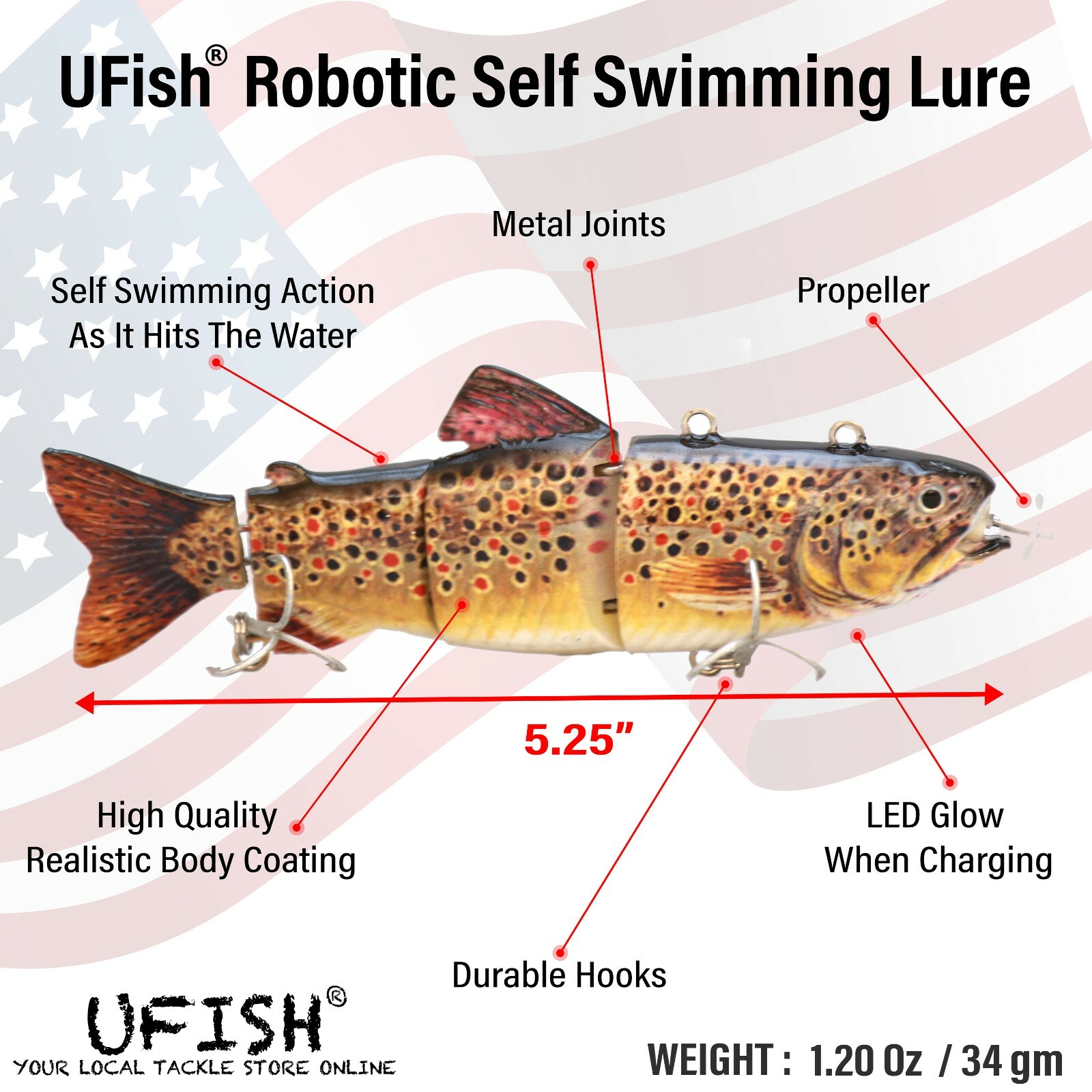 UFISH Electronic Fishing Lure Bass Fishing Lures Animated Fishing Bait Tackle