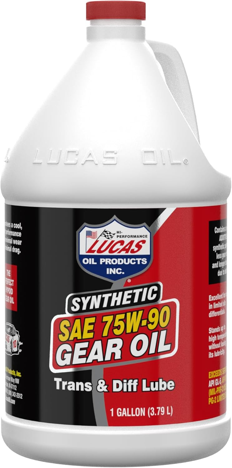 Lucas Oil 10048 Synthetic SAE 75W-90 Gear Oil - 1 Gallon,3.8 Liters,Bottle