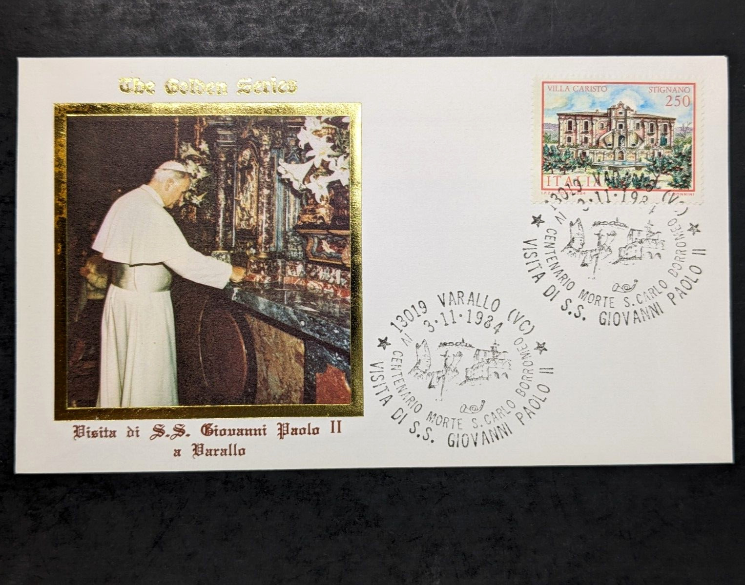 Pope John Paul II, Golden Series Trip to Calabria & Lombardia Covers, Postcards