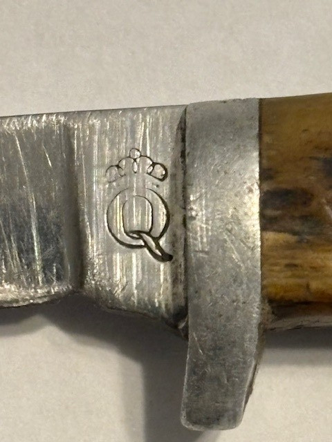 Queen Cutlery 6” Jigged Handle Fixed Blade Knife Bird and Trout 1951 -54' era