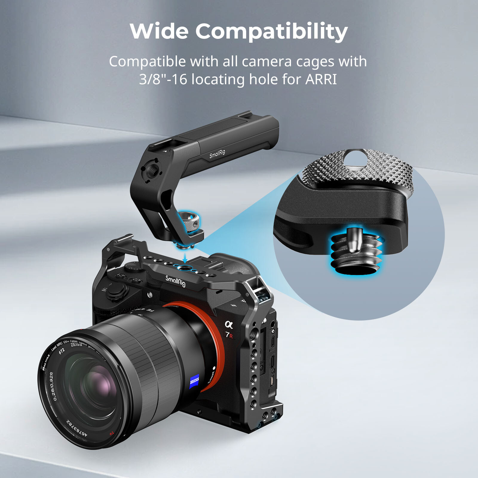 SmallRig Lightweight Top Handle with 3/8"-16 Locating Pins for ARRI 4757