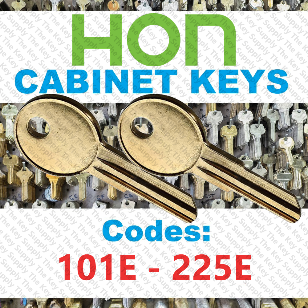 ( 2 pack) Two Hon Desk & File Cabinet keys / Select key code / Series 101E-225E