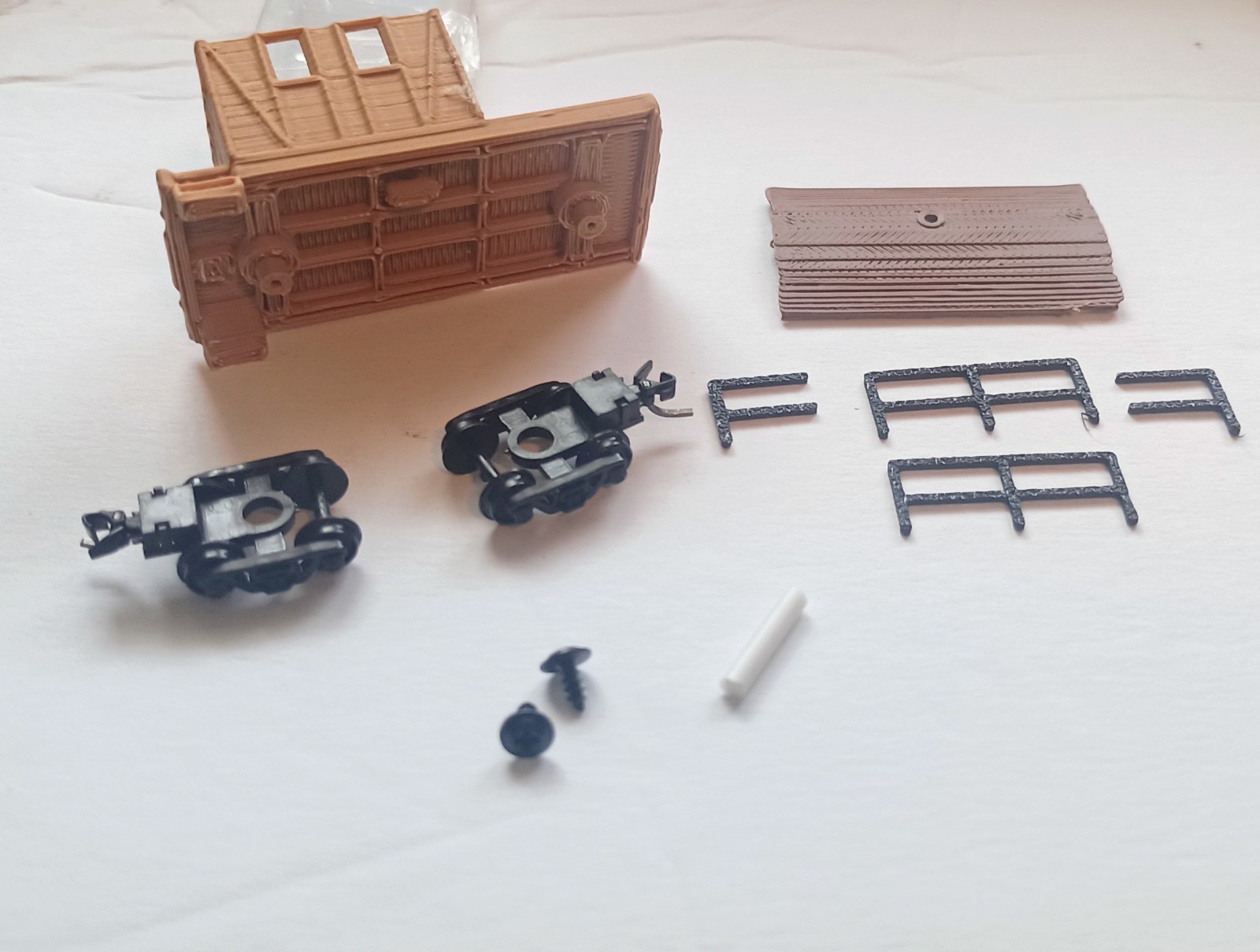 HOn30 Scale 3D PLA 15 ft Work Caboose With Couplers And Truck Sets