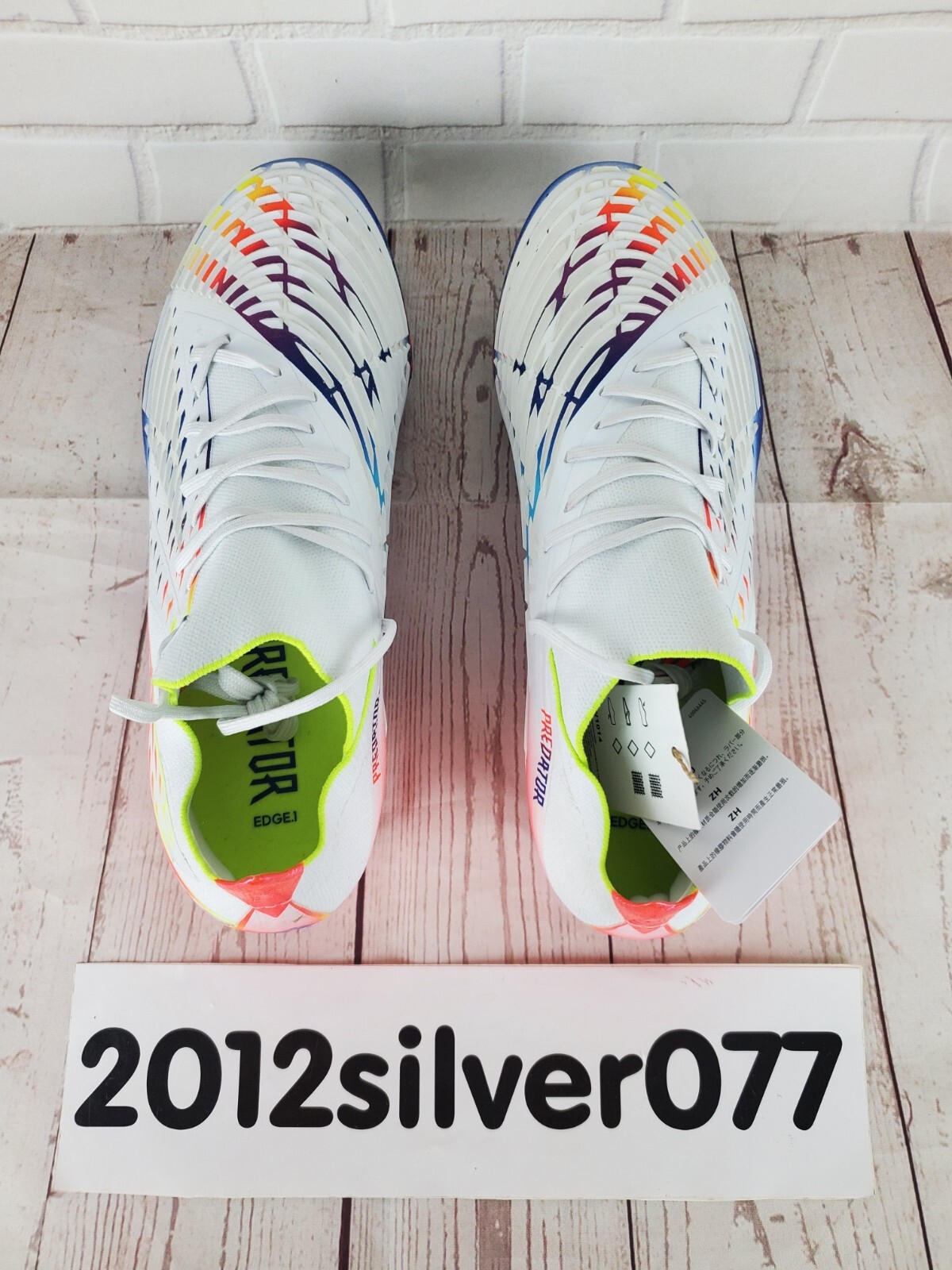 Size 9 Adidas Men's Predator Edge.1 Low SG Soccer Cleats White Solar GW1014 NEW