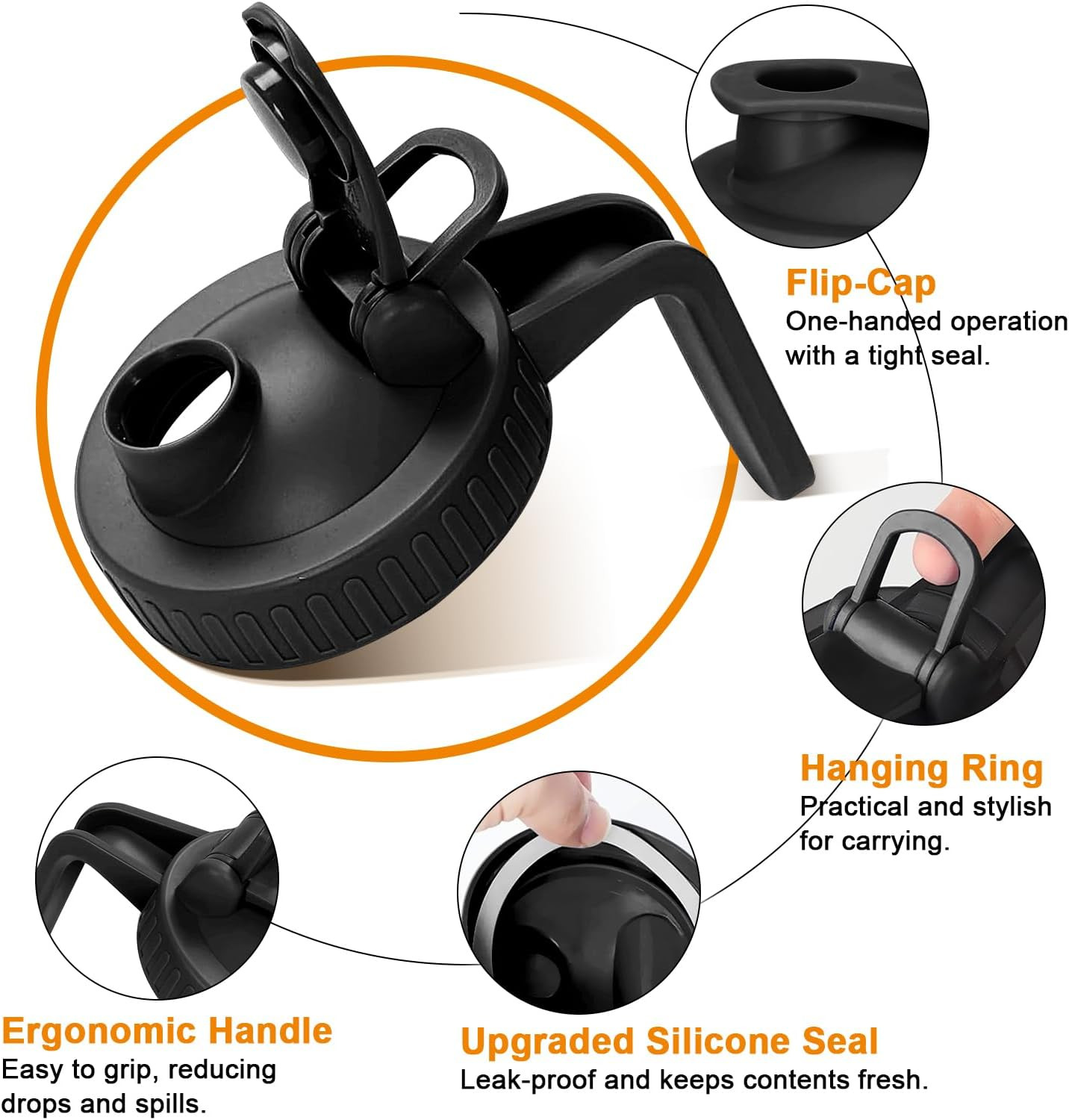 64Oz Glass Pitcher with Lid, 2 Quart Mason Jar Pitcher with Lid and Spout, Wide