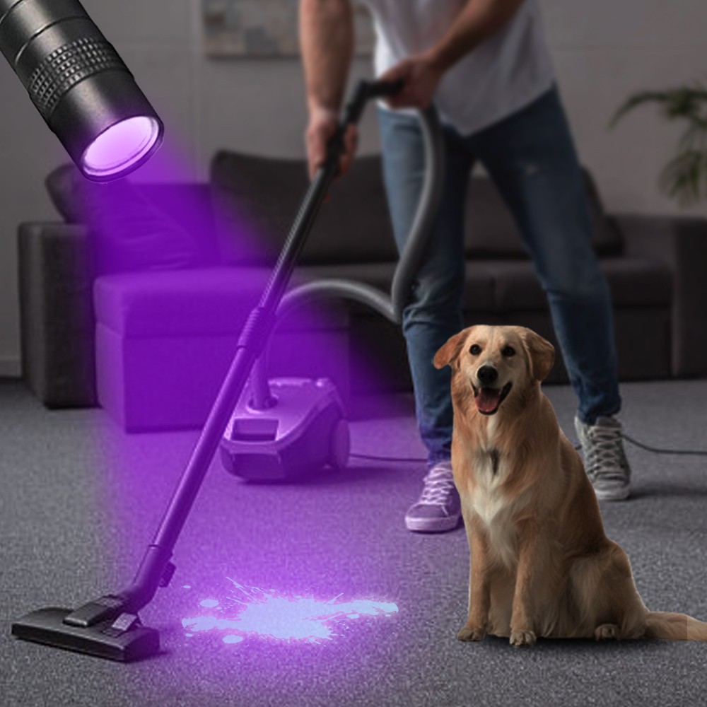 2x Handheld UV Pen Light Ultra Violet LED Flashlight Torch 395nm Blacklight Lamp