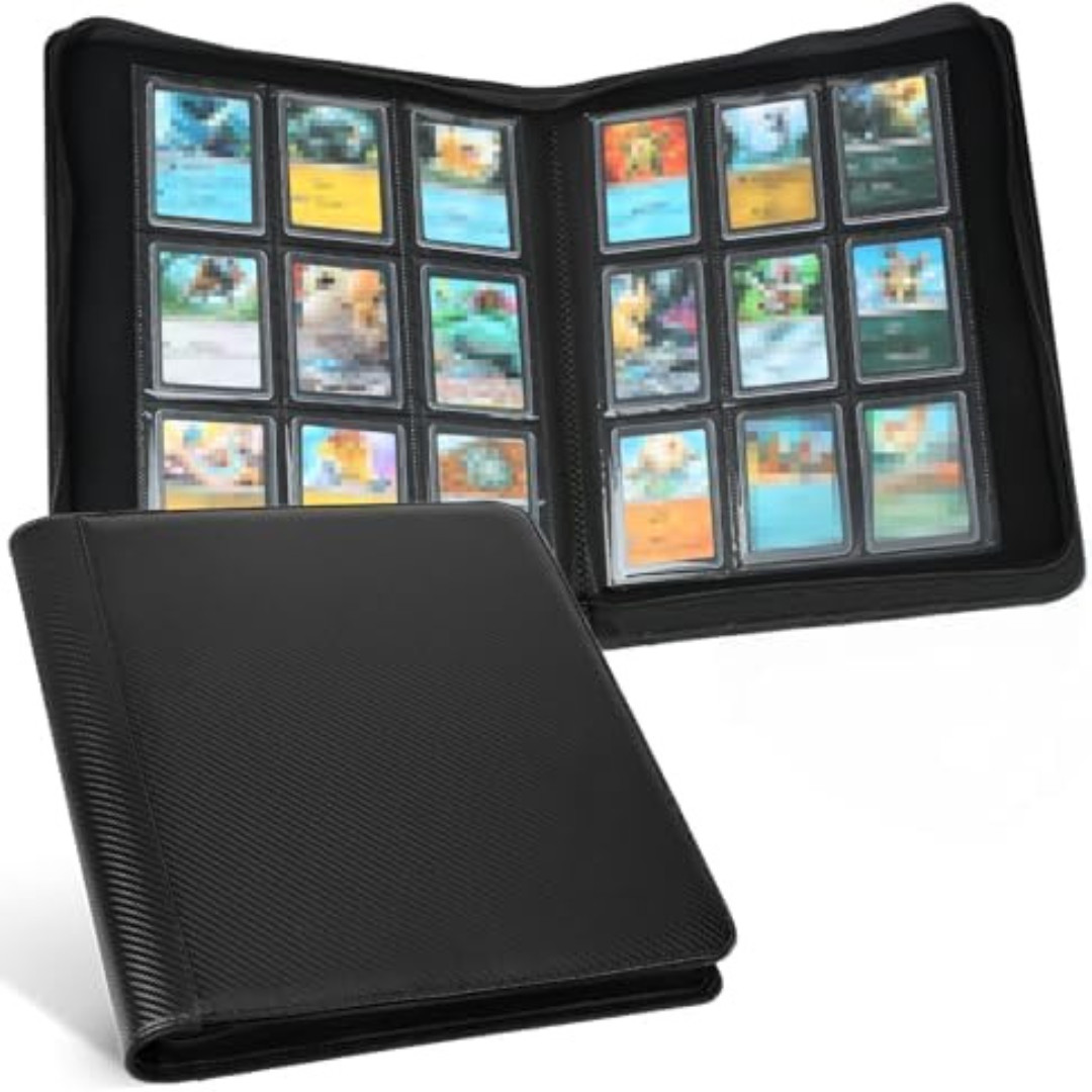 Toploader Binder, Holds 288 Toploaders, 9 Pocket Top Loader Binders with Sleeves