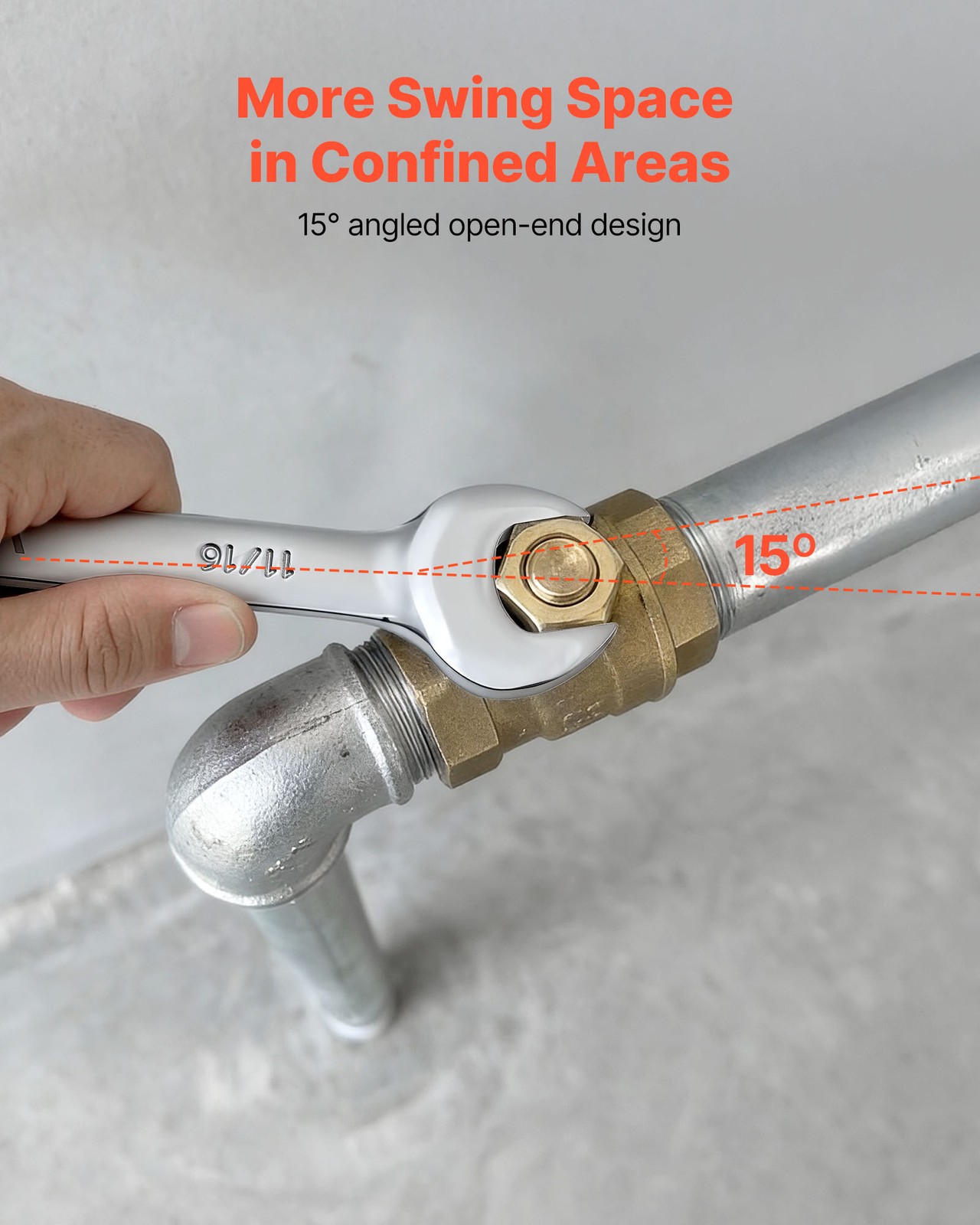 VEVOR Combination Wrench Set Box End Open End Combination Wrenches 32-Piece