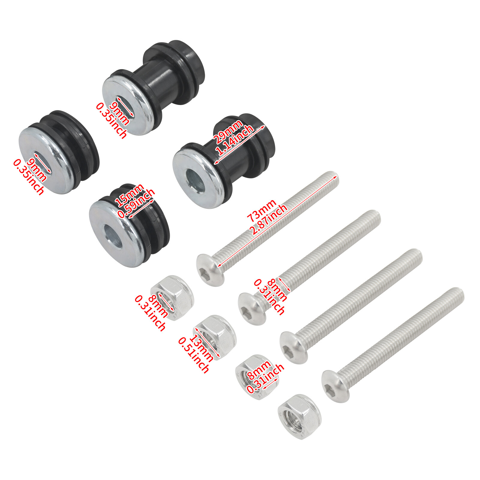 Sissy Bar Backrest Mounting Docking Hardware Bolt Kit For Harley Sportster XL