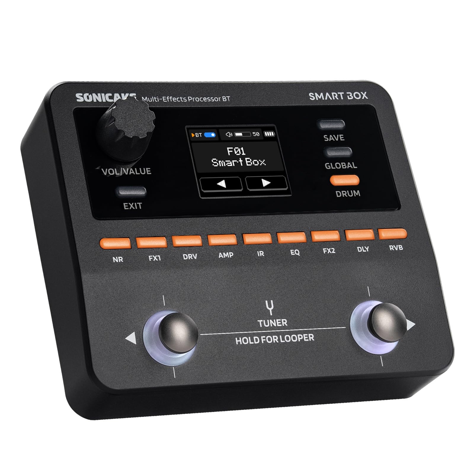 QME-20 Smart Box - Multi Effects Pedal for Guitar with 130+ Effects, NAM/IR S...