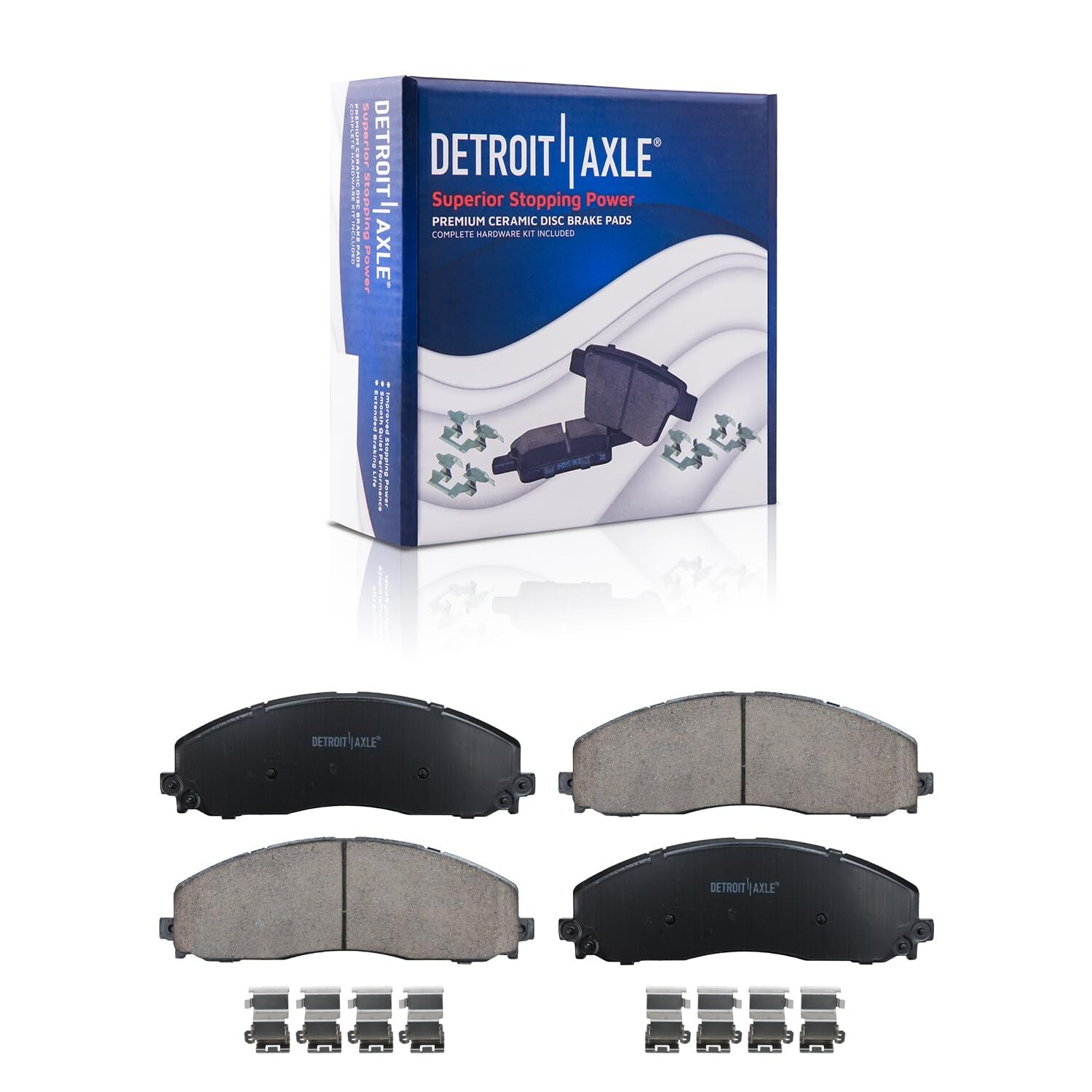 Front and Rear Ceramic Brake Pads for F-250 F-350 F-450 Super Duty