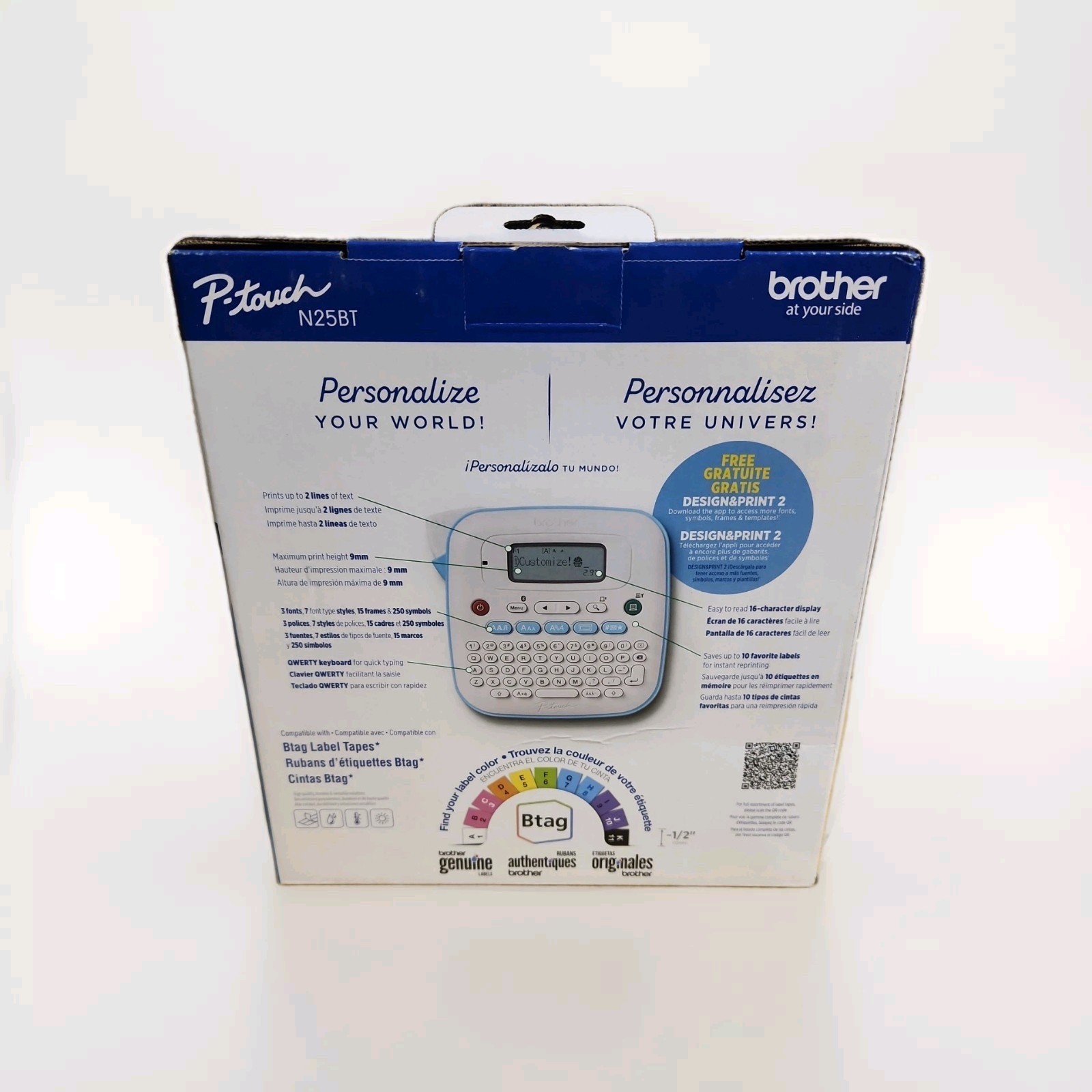 Brother P-Touch PT-N25BT Personal Connected Label Maker Bluetooth FREE SHIPPING