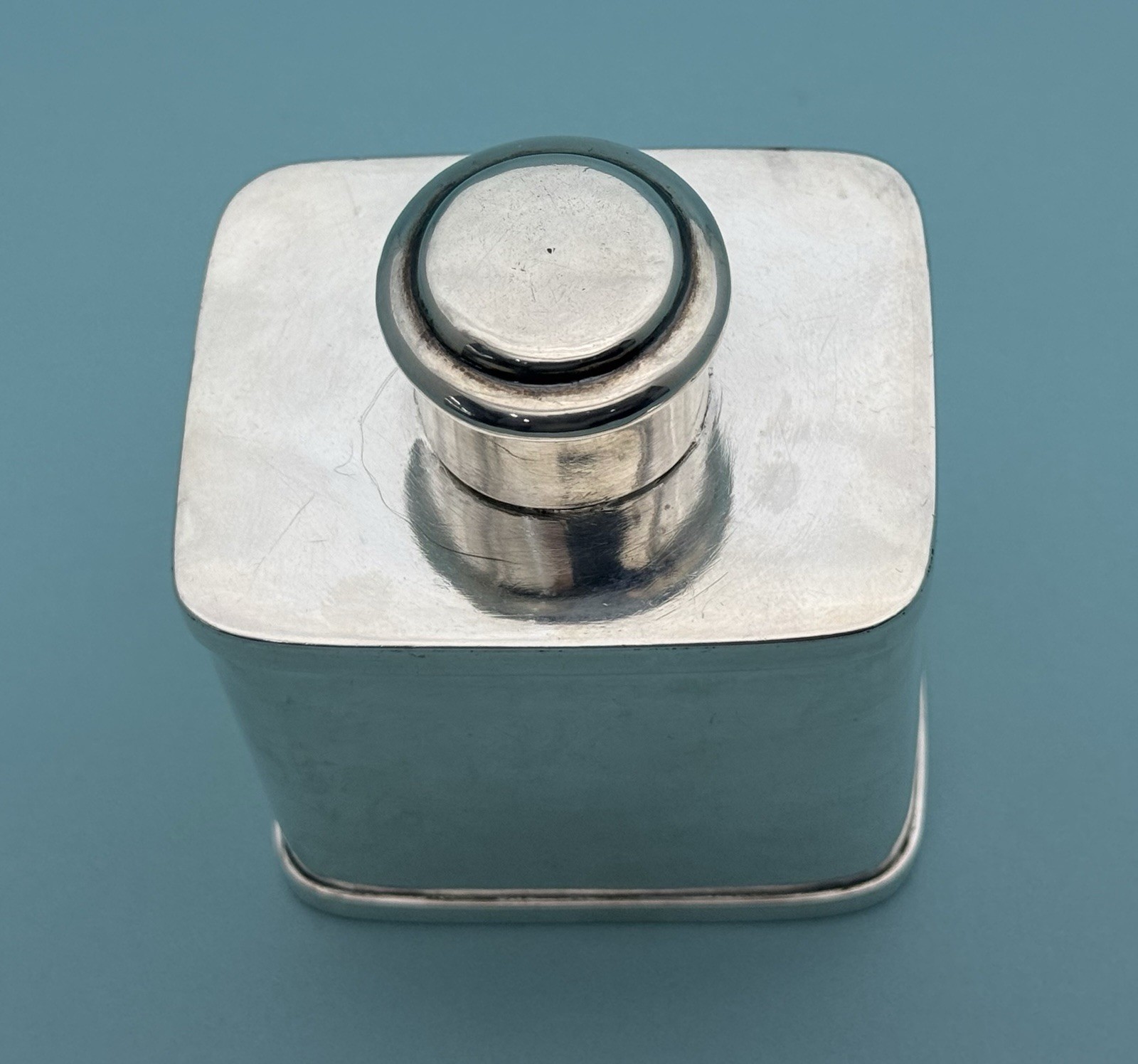 FINE EARLY 1800 ANTIQUE STERLING SILVER TEA CADDY BOX CONTAINER