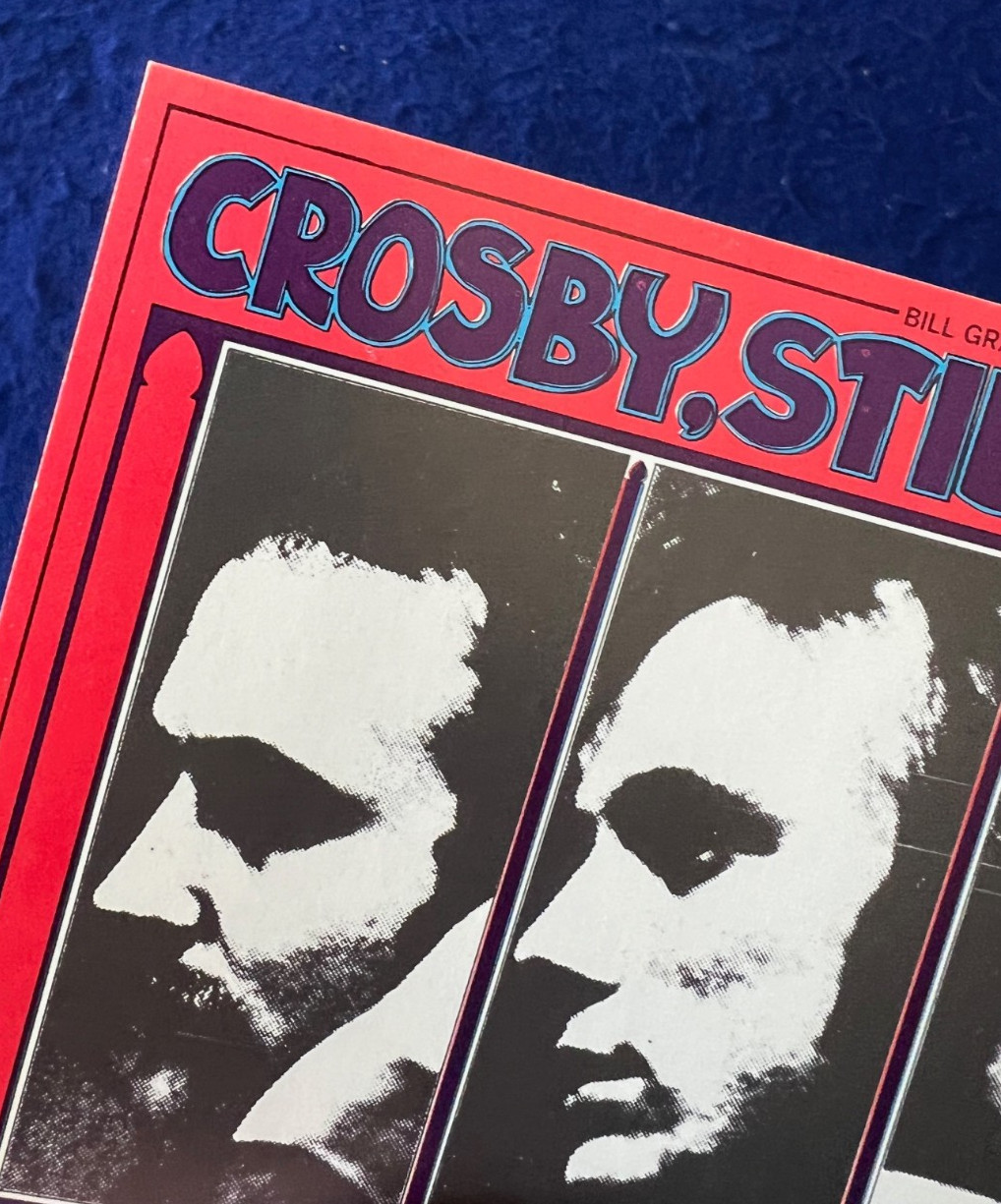 NICE 1969 Crosby Stills Nash Neil Young Concert Handbill Randy Tuten Winterland