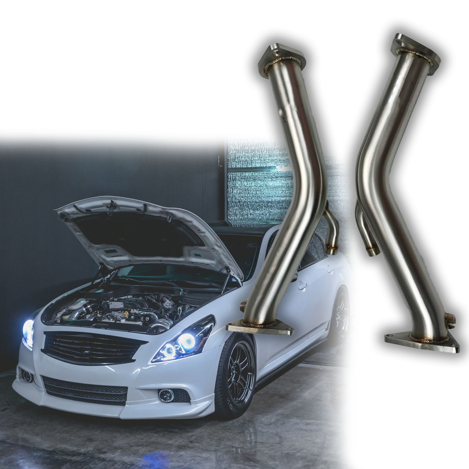 High Flow exhaust pipes for 370Z / G37 / Q50 / Q60 | VQ37 | 08–20