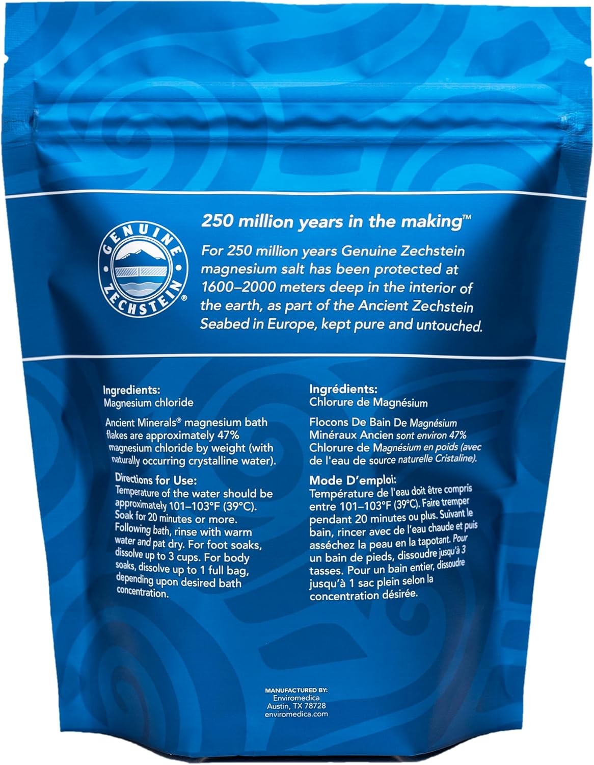1.65 lbs Magnesium Bath Flakes of Pure Genuine Zechstein Chloride - Unscented