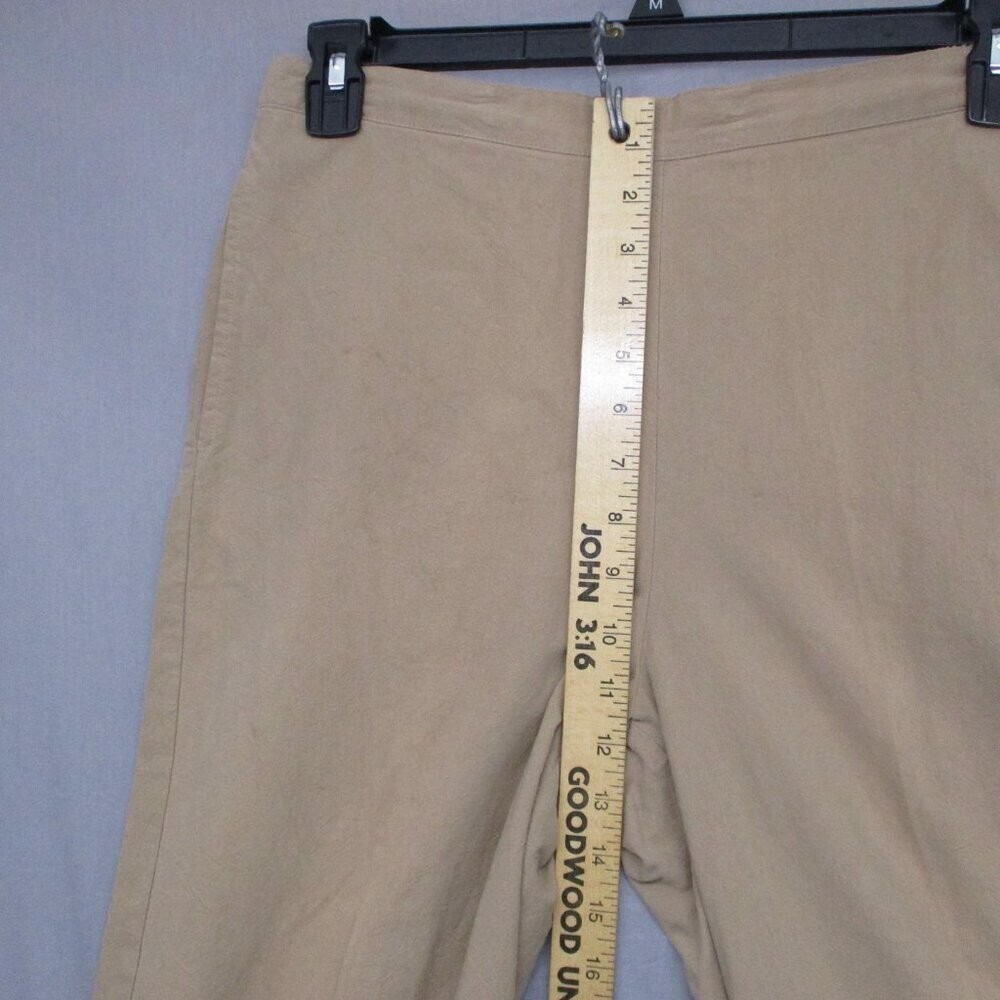 Alfred Dunner Gaucho Capri Pants 100% Cotton Beige Women Size | 12P