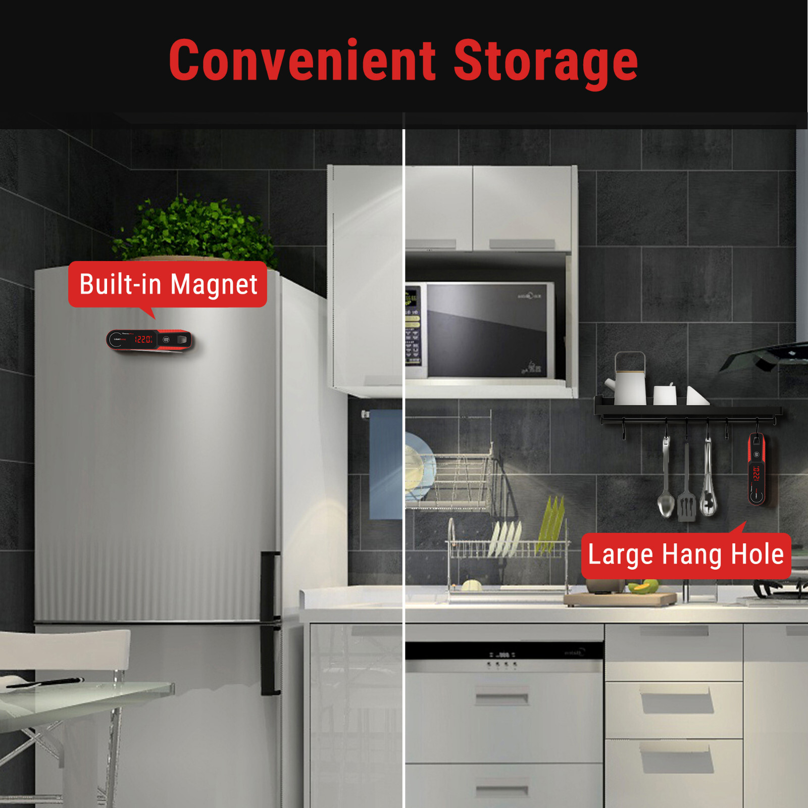 ThermoPro Lightning 1-Second Instant Read Calibratable Meat Thermometer Deep Fry