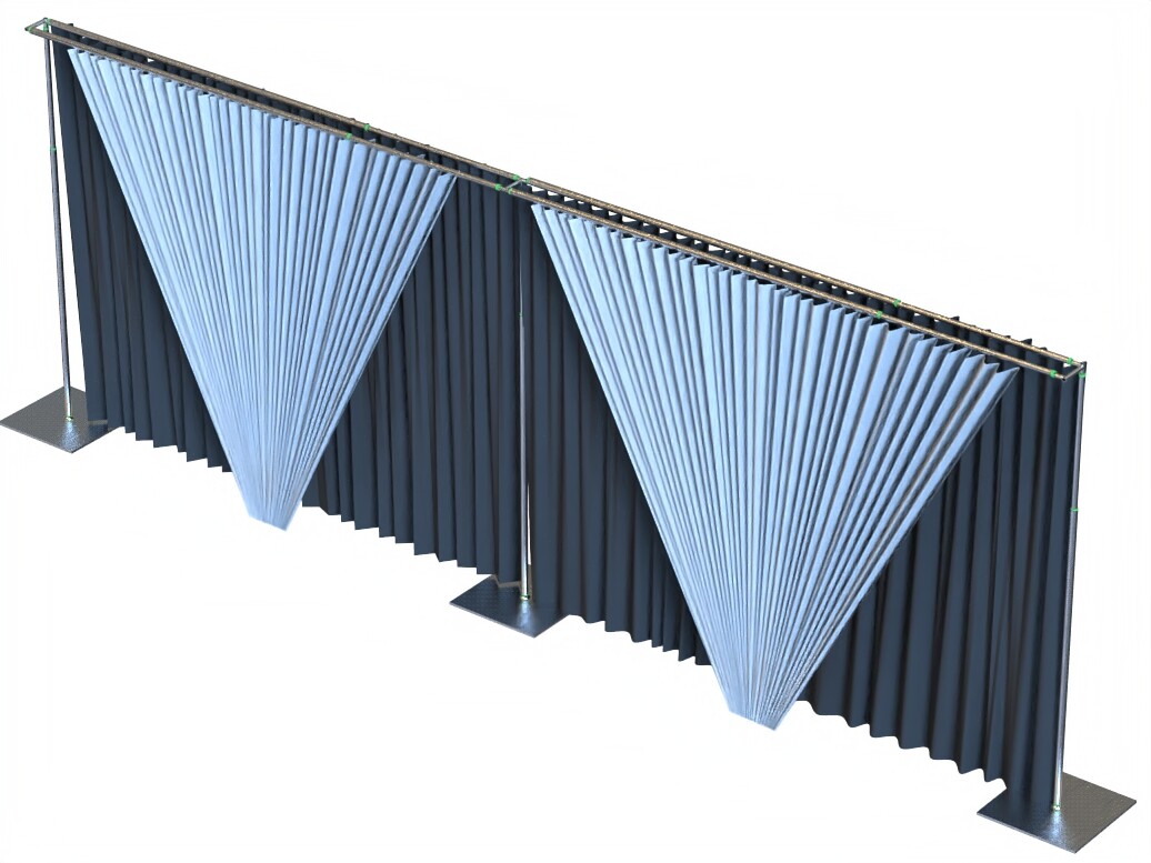 DOUBLE CROSSBAR ADJUSTABLE QUICK BACKDROP KIT 10 FT x 10 - 20 FT WITHOUT DRAPE