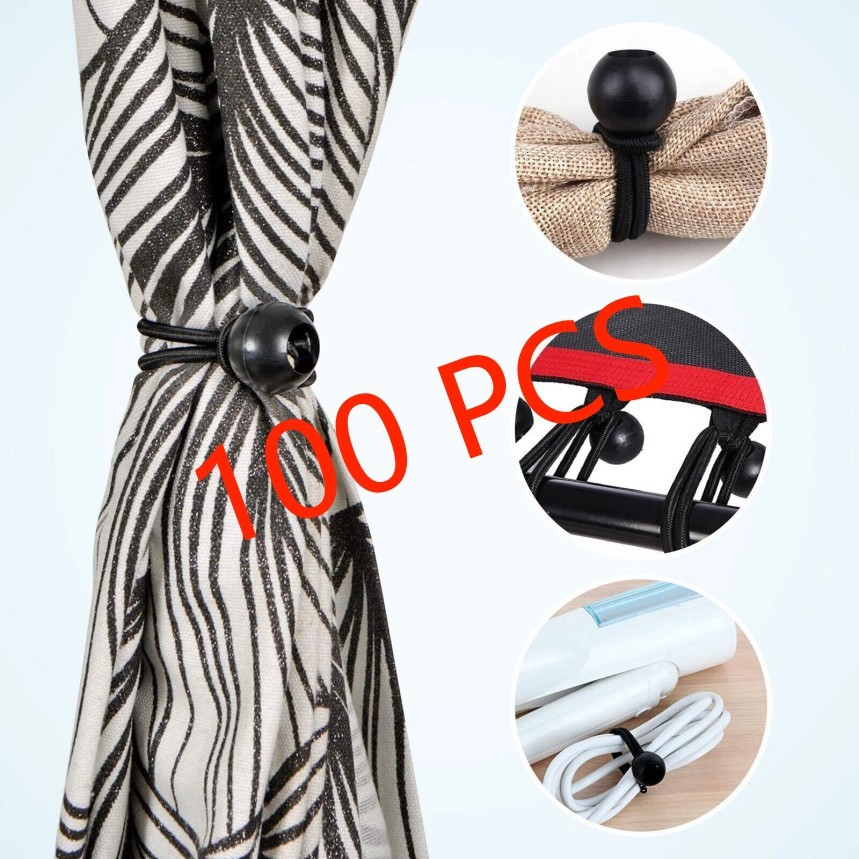6" Ball Bungee Bungie Cord 100Pcs Black Heavy Duty Canopy Tarp Tie Downs * \