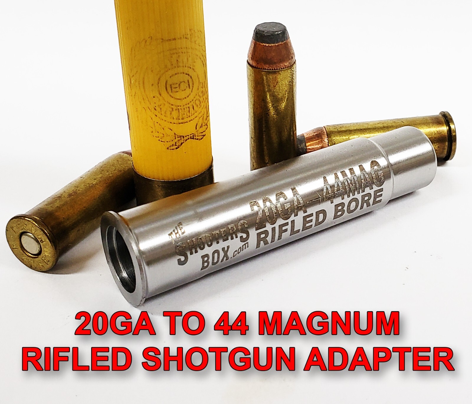 20GA to 44 MAG RIFLED Shotgun Adapter - Chamber Reducer - Stainless - Free Ship✅