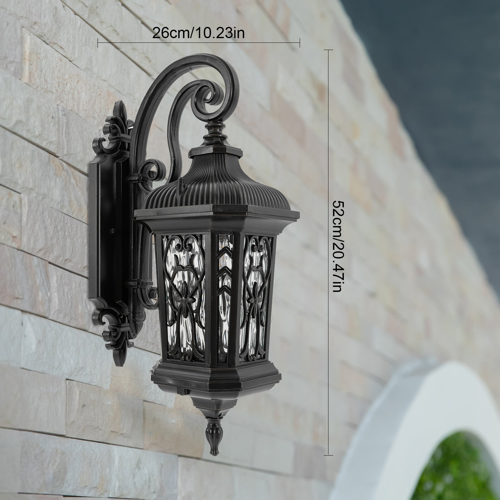1* Dusk to Dawn Outdoor Wall Sconce Porch Light Exterior Wall Light Fixture