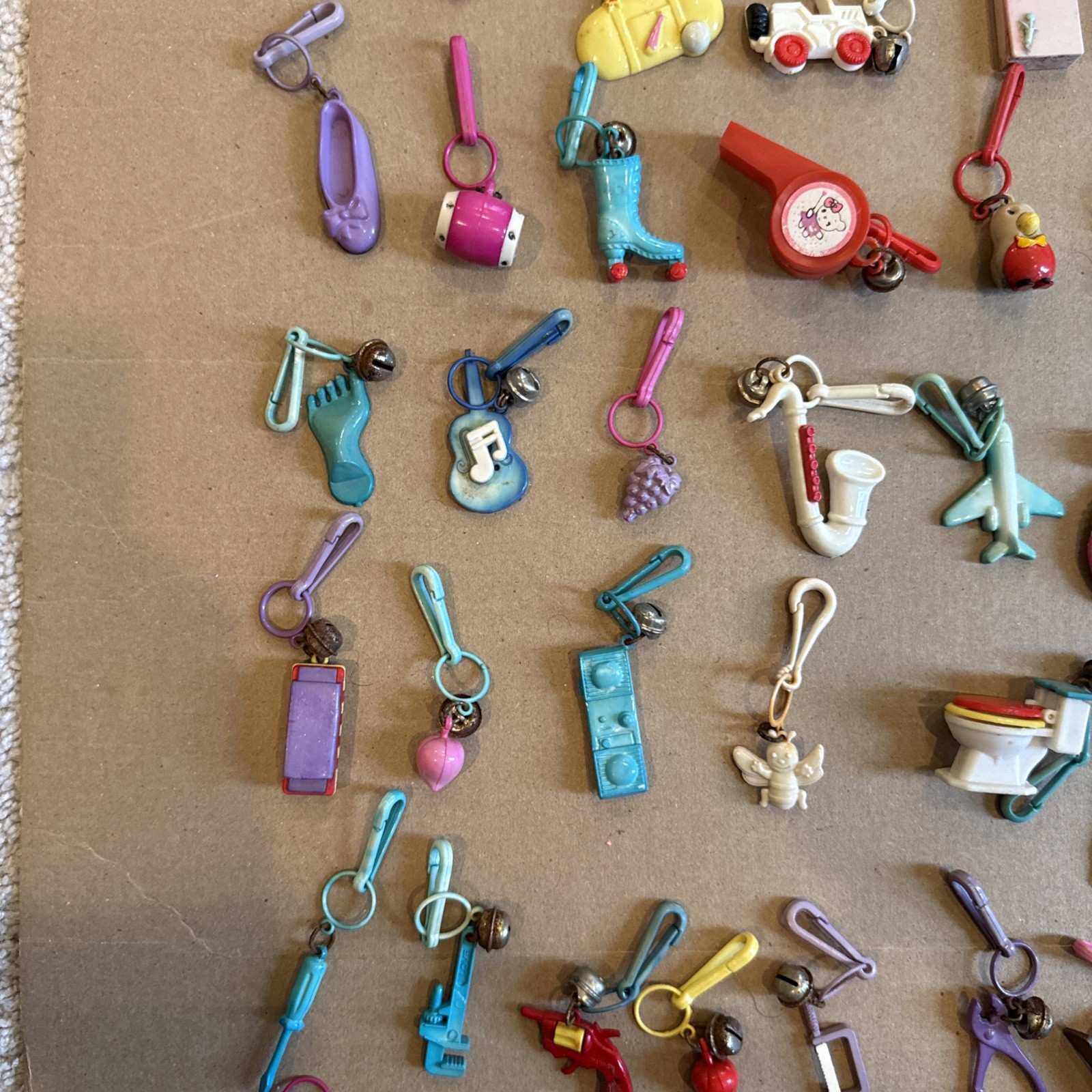 Huge Lot Of 82 Bell Charms Necklaces Rare 80s READ