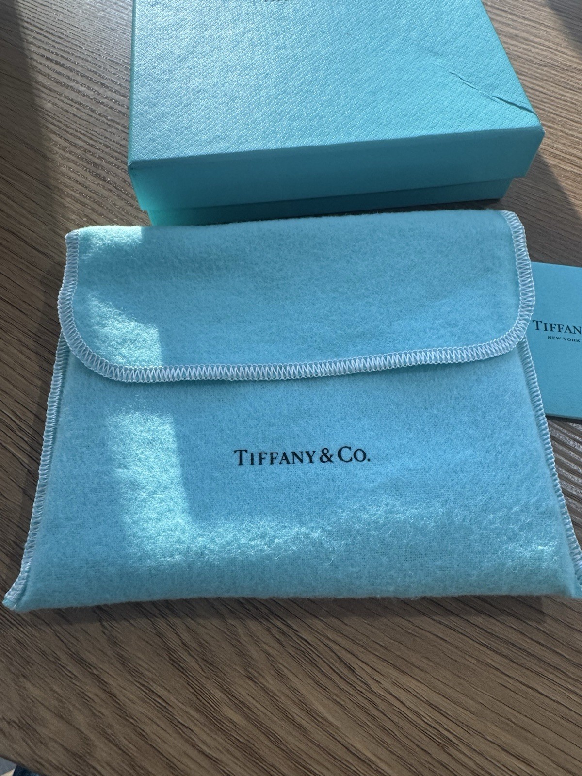 Tiffany TIFFANY & Co. Card case Passport Case Black Leather