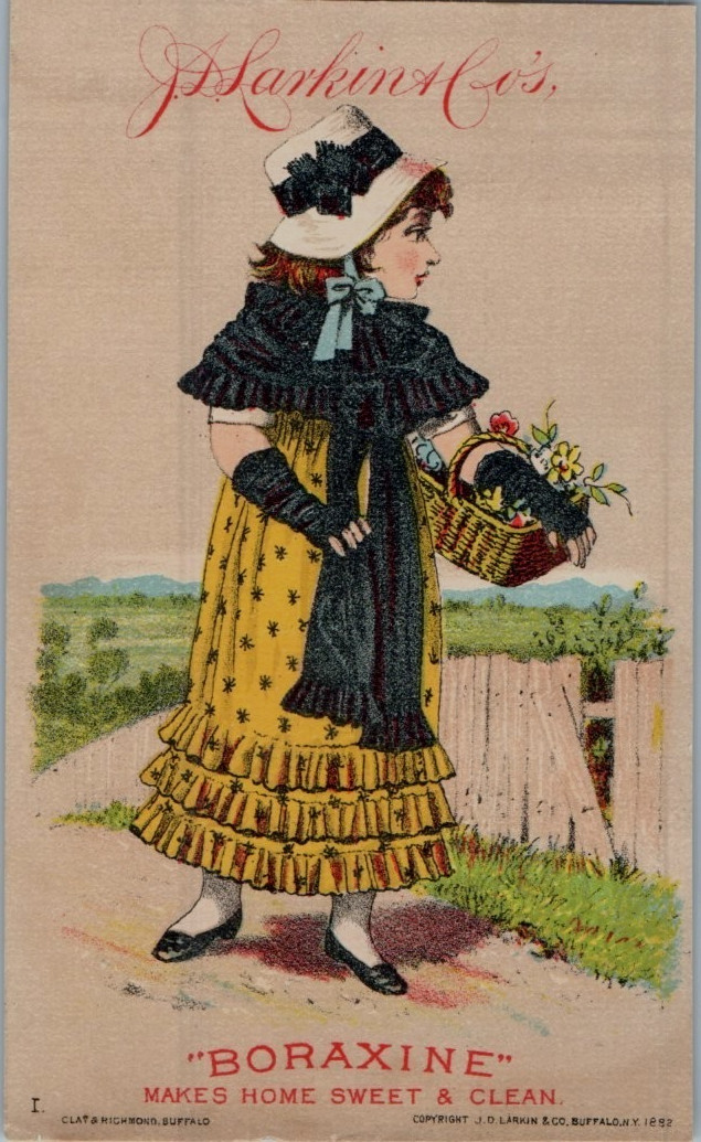 Victorian Trade Cards 1882 J.D. Larkin's & Co., "Boraxine", Buffalo, NY