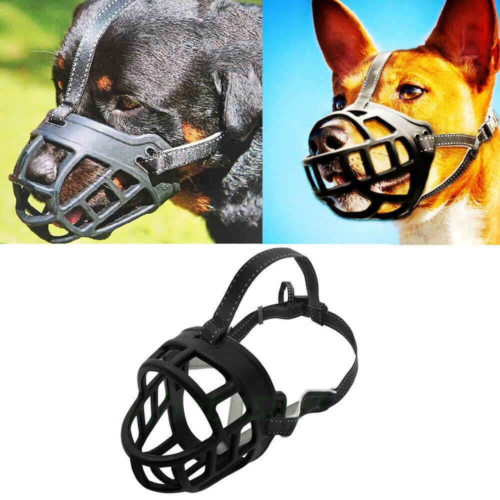 Adjustable Dog Muzzle Soft Silicone Breathable Strong Basket Dogs Mouth Muzzles