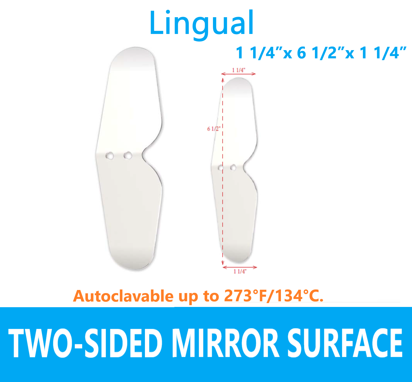 Dental Orthodontic Intraoral Photo Mirrors Buccal, Occlusal, Two or One Mirror