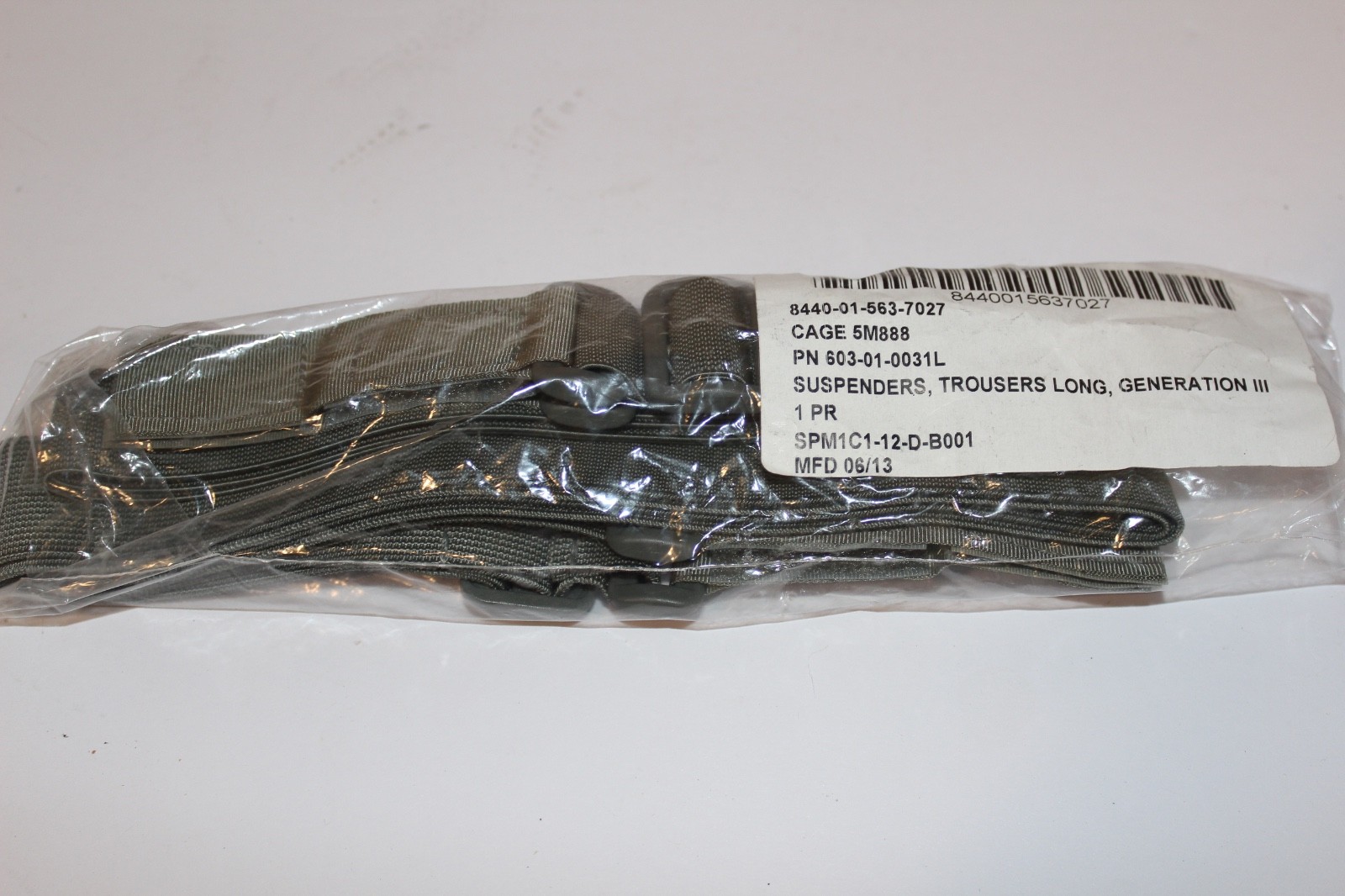 USGI Trouser Suspenders SoftShell Jacket Cold Weather Gen III SUSPENDERS Foliage