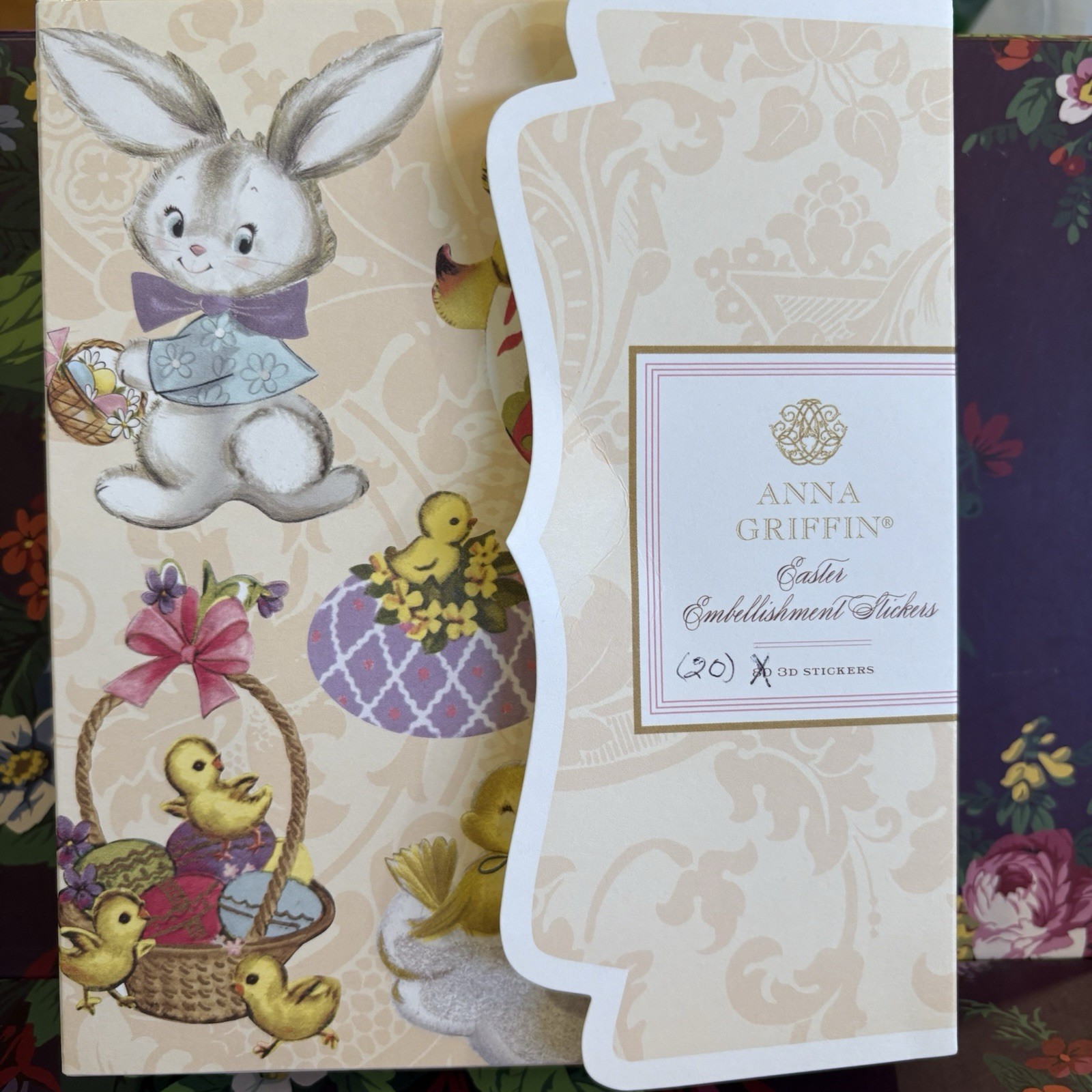 Anna Griffin Easter Embell/Stickers (20) - 1 each of 20 Designs-Bunnies & Chicks