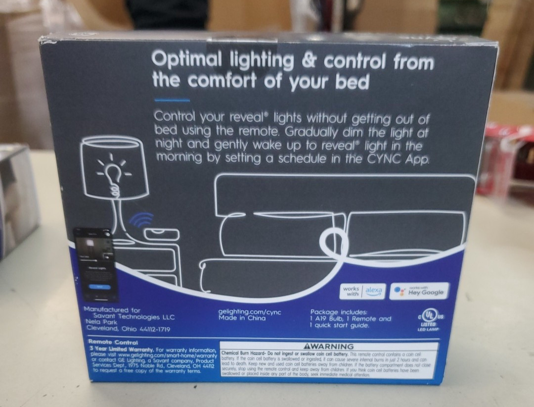 Cync GE Bedroom Light + Remote Starter Kit - Smart Bulb Remote Dimmer