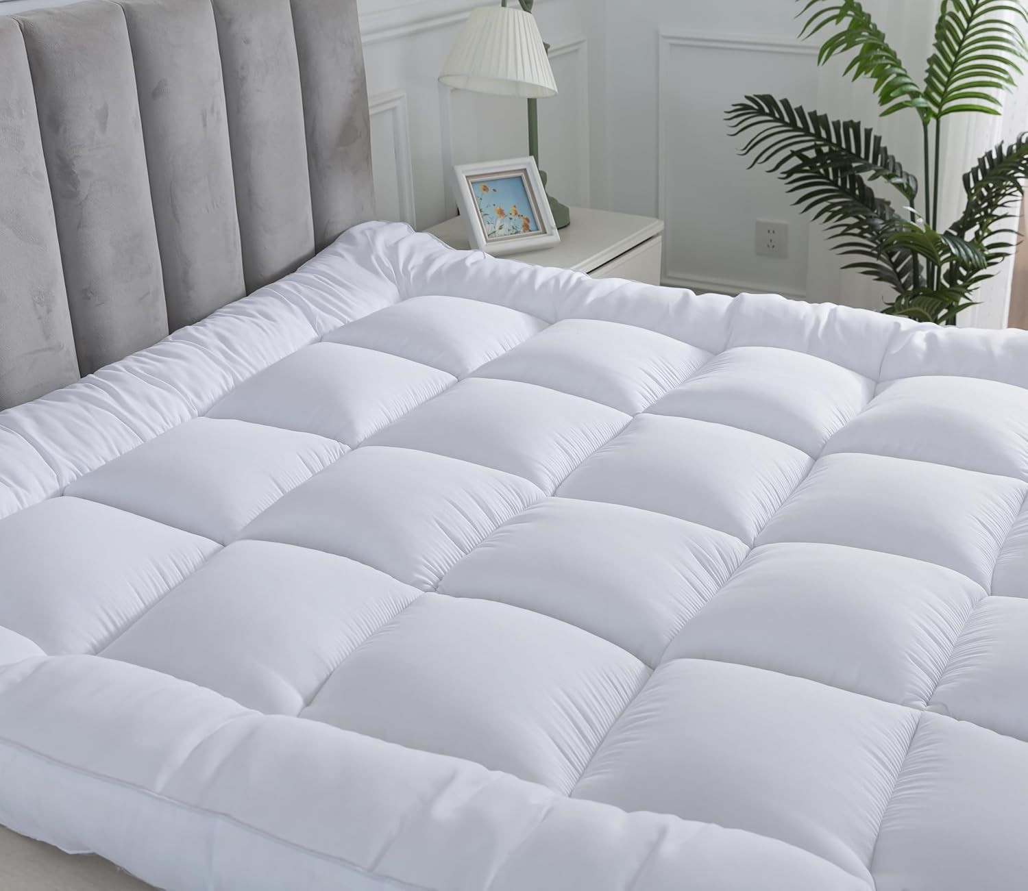 4 Inches Thick Mattress Topper Quilted Cooling Mattress Topper Pad