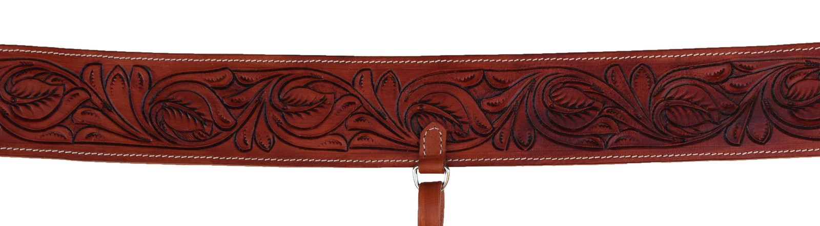Horse Western Leather Tooled Back Rear Cinch Flank Girth w/ Off Billets 9760A