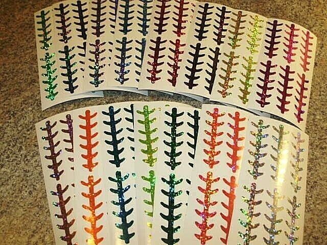 3" Ladderback Die Cut Holo Sparkle 20 PK Fishing Lure Tape  15 Colors