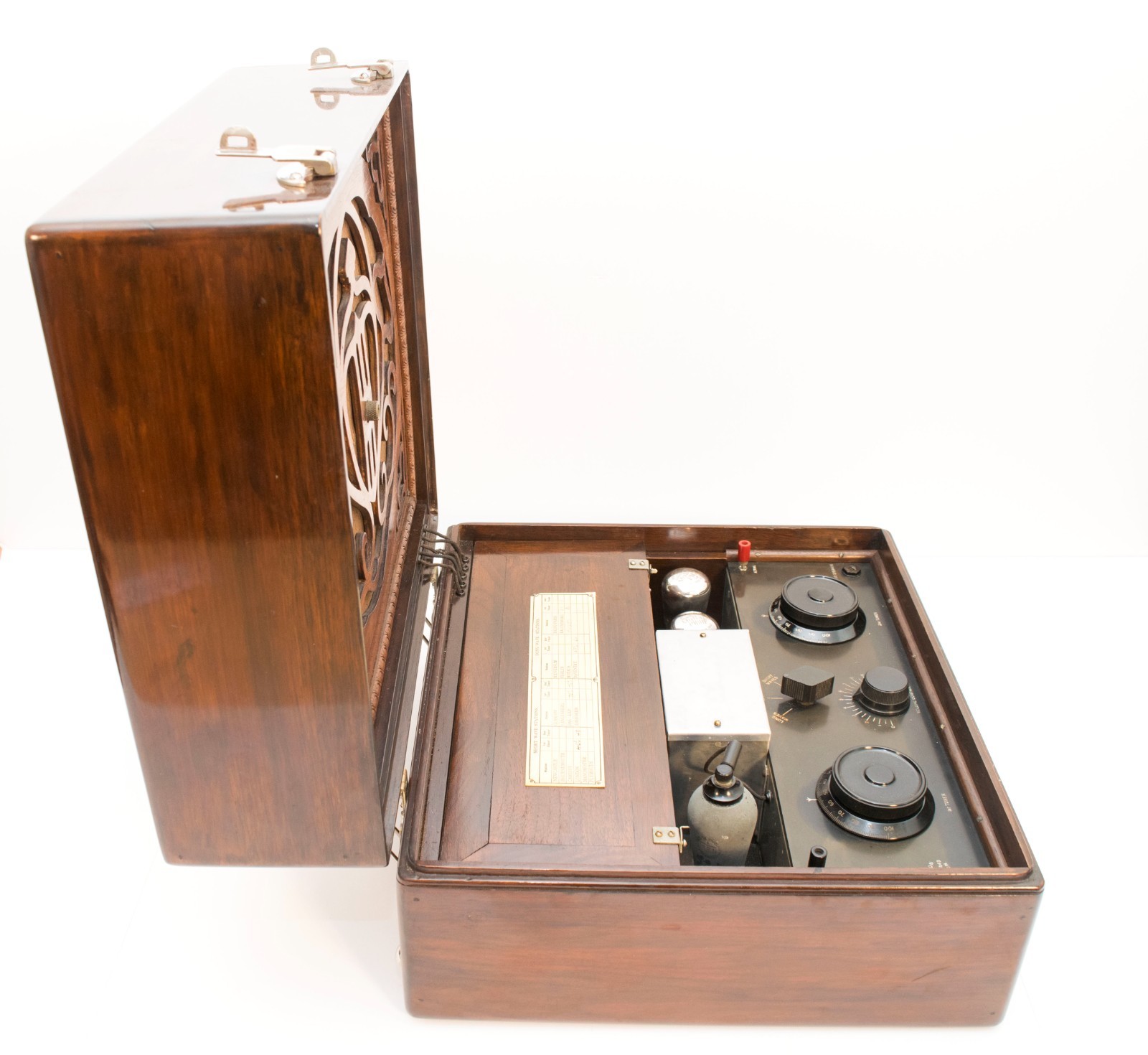 MINT HALCYON WIRELESS DELUXE SCREENED 4 VALVE SUITCASE PORTABLE BATTERY RECEIVER