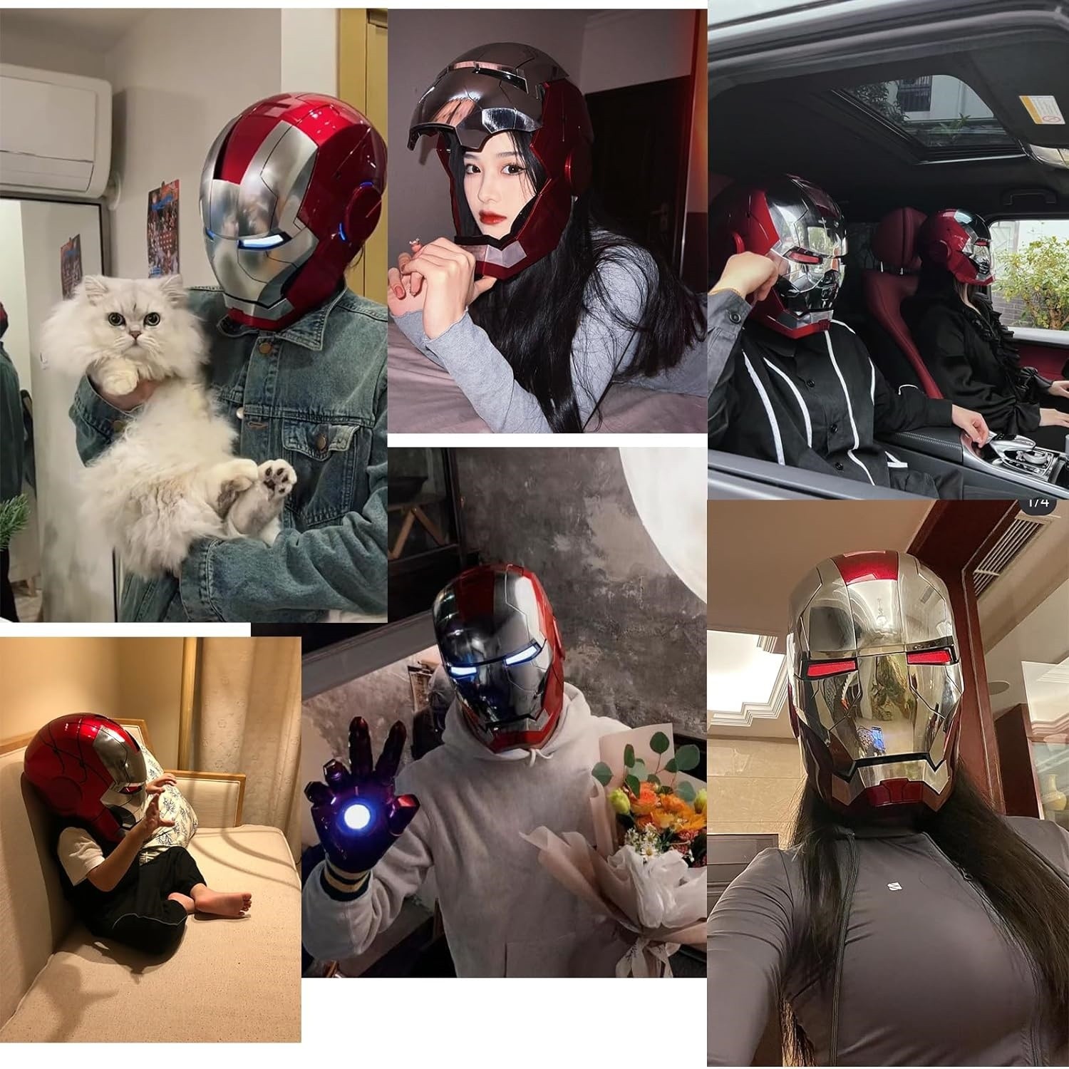 Iron Man 1:1 MK5 Jarvis Deformable Voice Control Wearable Helmet Christmas Mask