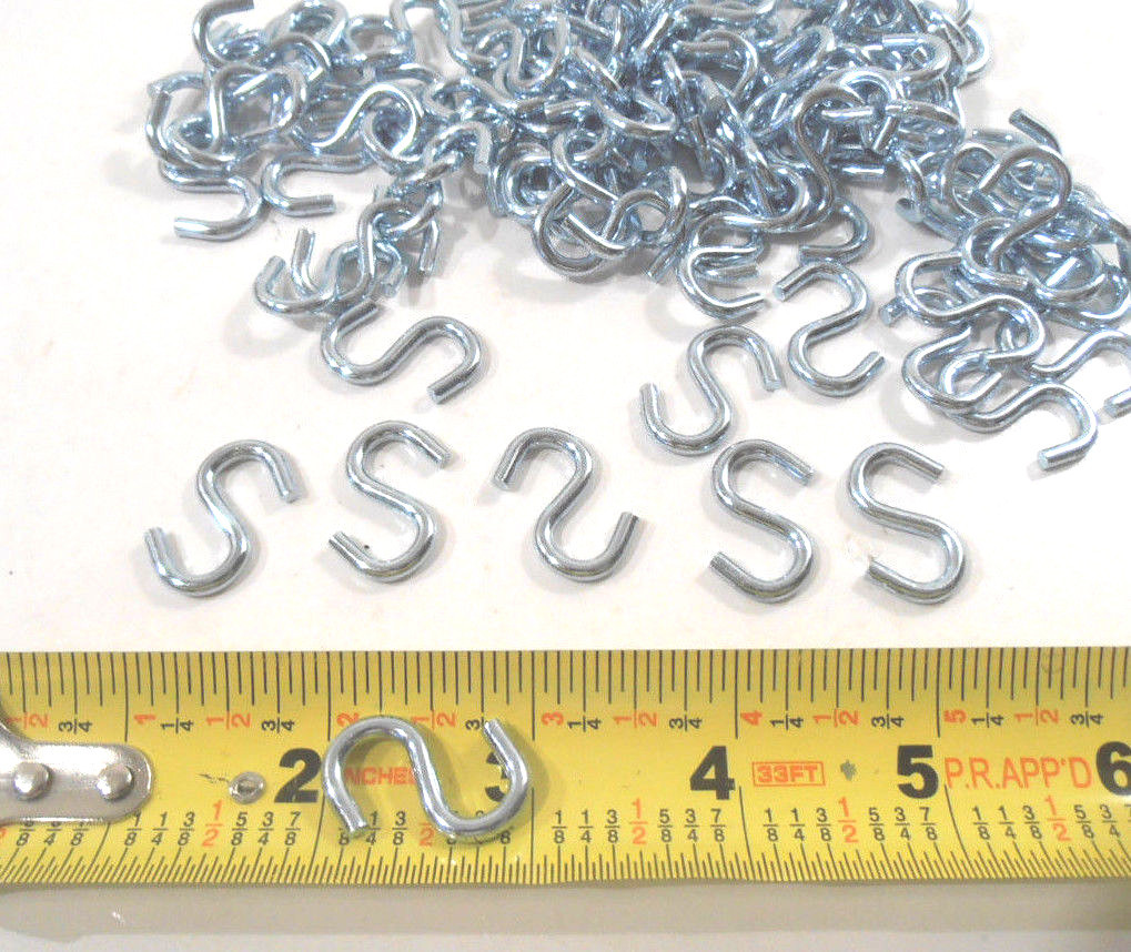 S HOOK 50 PC. 1" INCH S HOOK STEEL S-HOOKS