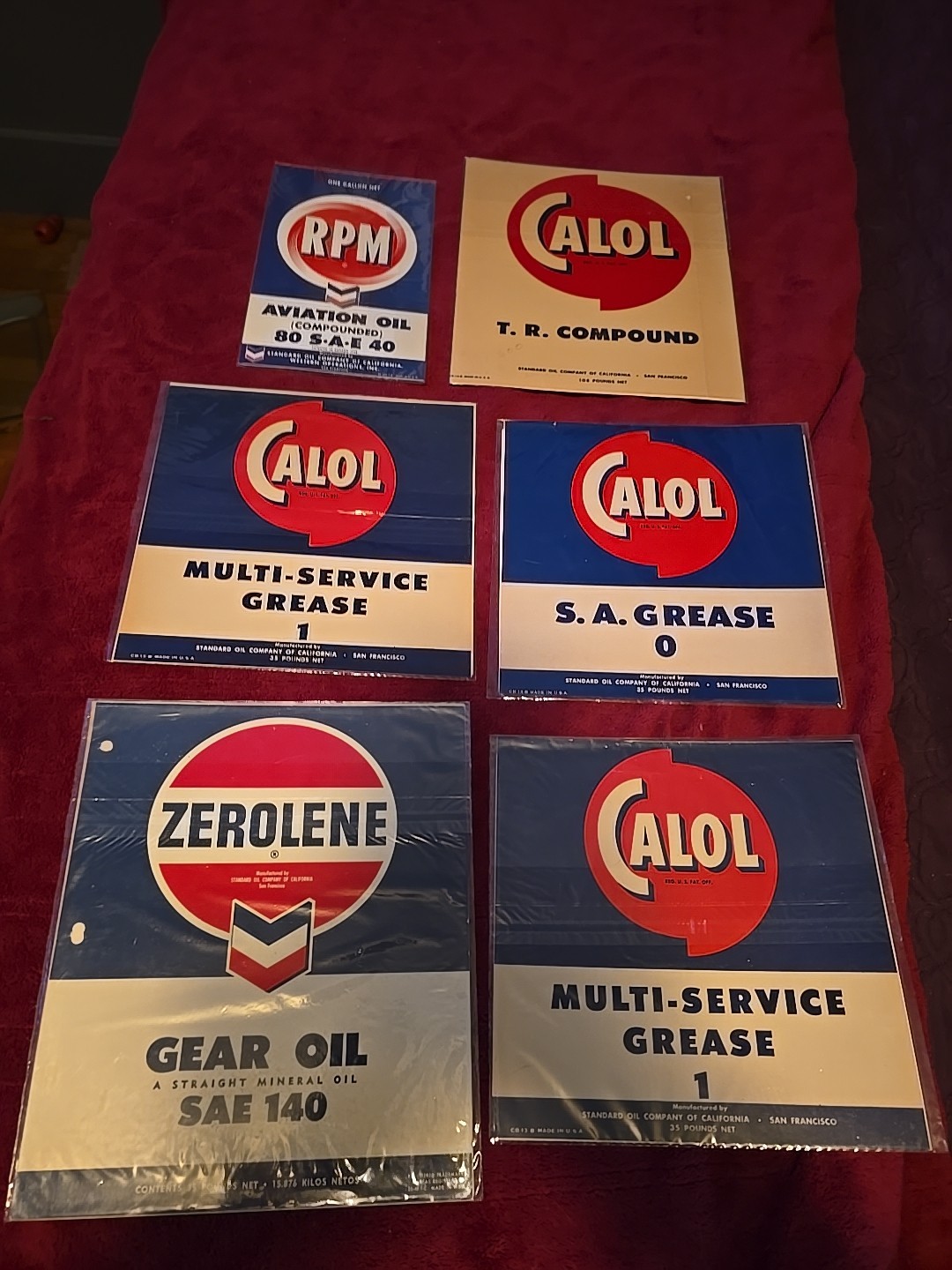 Paper Labels Vintage New Old Stock Gas Oil Advertising Car Truck Rat Rod Rare
