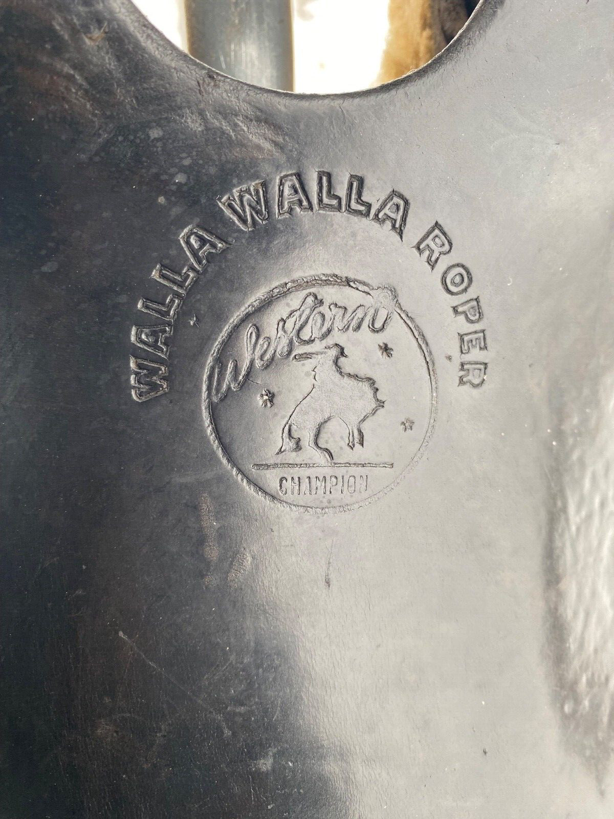 Antique/Vintage 15.5" Western Champion Walla Walla Roper slick seat saddle
